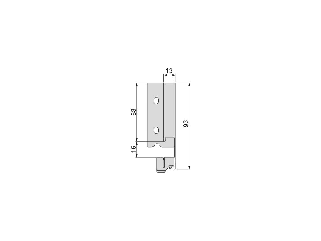 Sahtlikomplekt VERTEX H93/550mm